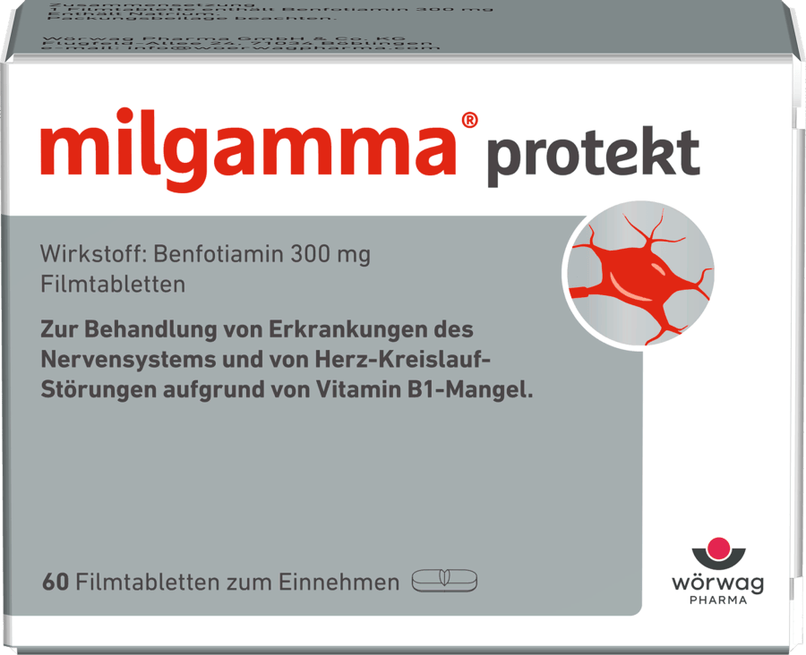 milgamma ®  protekt  Bei Nervenschäden (Neuropathien) infolge eines Vitamin-B1-Mangels